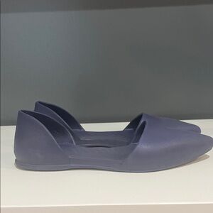 Native Shoes Audrey Pointed Toe D’Orsay Flats Navy EVA Slip-On